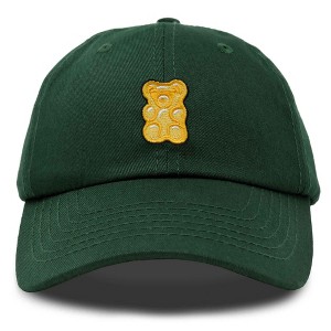 Dalix Yellow Gummy Embroidered Cotton Dad Hat Baseball Cap Adjustable Womens - 1 of 4