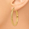 Black Bow Jewelry 3.5mm, 14k Yellow Gold Diamond-cut Hoops, 38mm (1 1/2 Inch) - 3 of 4