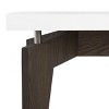 Josef End Table - FOX4224A - White/Dark Brown - Safavieh Couture - 3 of 4