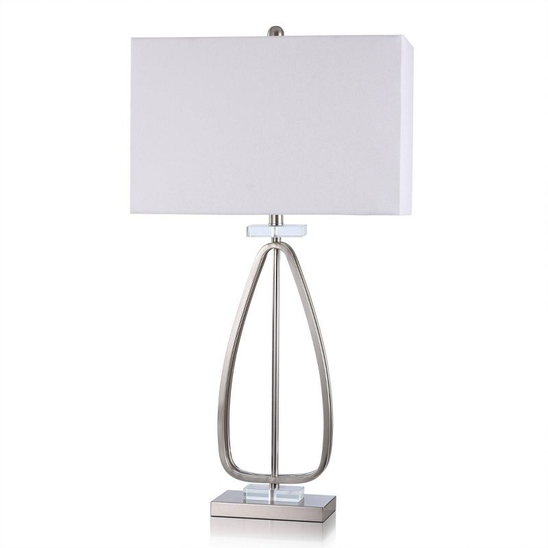 Brushed Steel with Clear Acrylic Accent Table Lamp - StyleCraft, 1 of 6