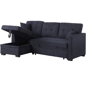 81.5inch L Shaped Couch with Storage,Pull Out Sofa Bed,Futon Convertible Sleeper Sofa Chaise Lounge Recliner for Apartment, Bedroom, Living Room - 1 of 4