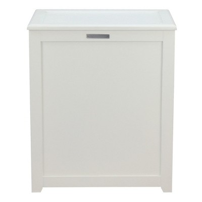 White Rectangular MDF Laundry Hamper with Lid