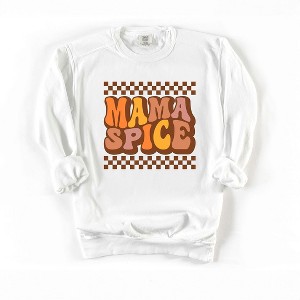 Simply Sage Market Women's  Garment Dyed Graphic Sweatshirt Mama Spice Checkered - 1 of 4