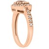 Pompeii3 1ct Pave Diamond Morganite Halo Engagement Ring 14k Rose Gold - 3 of 4