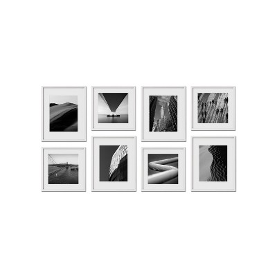 Haus and Hues Ascot Gallery Wall Frame Set with Real Glass and Mat