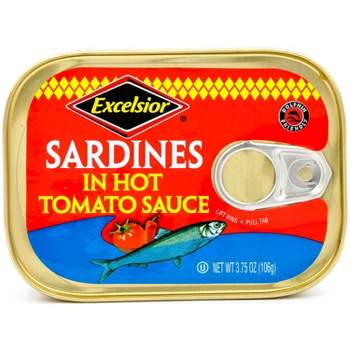Excelsior Sardines in Hot Tomato Sauce 3.75oz