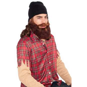 Forum Novelties Duck Hunter Costume Beanie W/Attached Brown Wig & Beard Set Adult