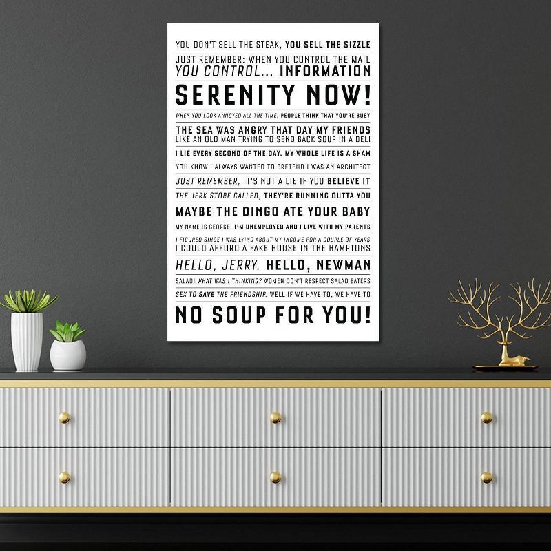Quotes From The Classic Seinfeld by Simon Lavery Unframed Wall Canvas - iCanvas, 3 of 4