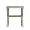ACEPANO 23.5 in. W Square Accent  Side Table-Antique White - 3 of 4