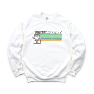 Simply Sage Market Women's Graphic Sweatshirt Feelin' Lucky Leprechaun St. Patrick's Day - 1 of 3