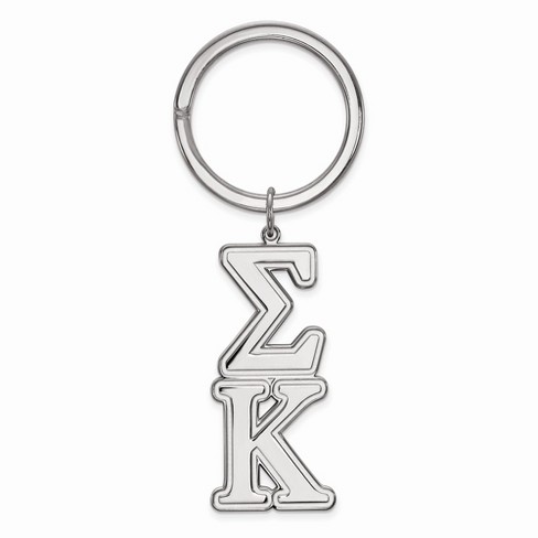 Black Bow Jewelry Sterling Silver Sigma Kappa Greek Life Key Chain - image 1 of 3