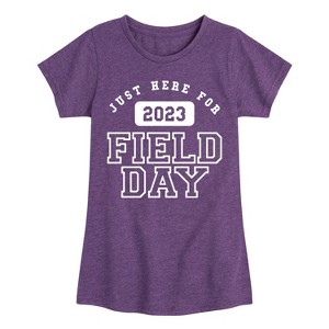 Girls' - Instant Message - Here For Field Day Fitted Short Sleeve Graphic T-Shirt - 1 of 4