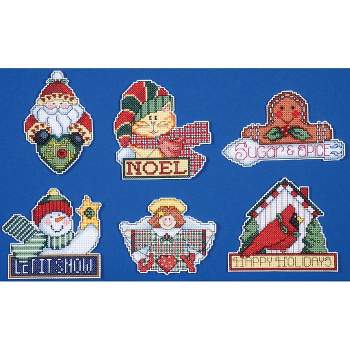 Design Works Counted Cross Stitch Kit 3.5"X4" Set of 6-Signs of Christmas Ornaments (14 Count)