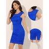 INSPIRE CHIC Women's Elegant Stretch Knit Cap Sleeve Allover Floral Lace Bodycon Dress - 2 of 4