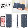 BEAFUP Floral Carved Ladies Long Wallet,with 11 Credit Card Slots and 1 Clear Windows,Bifold Leather RFID Blocking Designer Credit Card Holder - 3 of 4