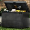 KTMBDW 230 Gallon Wicker Deck Box with Wheels, All-Weather Outdoor Storage Box for Patio, Garden - 3 of 4
