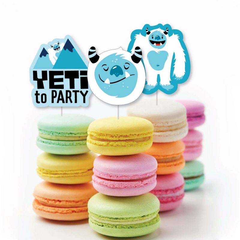 Big Dot of Happiness Yeti to Party - DIY Shaped Abominable Snowman Party or Birthday Party Cut-Outs - 24 Count, 5 of 8