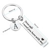 Unique Bargains Stainless Steel Personalized Durable Keychain with Gift Box 1 Set - 2 of 4