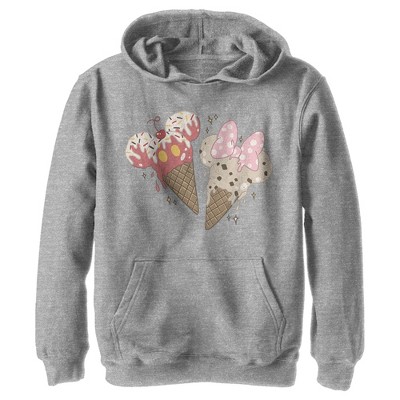 Boy's Disney Mickey And Minnie Ice Cream Cones Pull Over Hoodie : Target