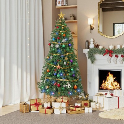 JIONJOY Artificial Christmas Tree – Hinged Metal Frame for Easy Setup, 700 Branch Tips Full Body, Indoor Home Holiday Decor