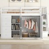 Full Size Wood Loft Bed with Built-in Wardrobes, Cabinets and Drawers - 4 of 4