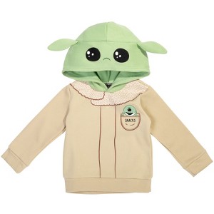 Star Wars Baby Yoda Fleece Pullover Hoodie Toddler to Big Kid - 1 of 4