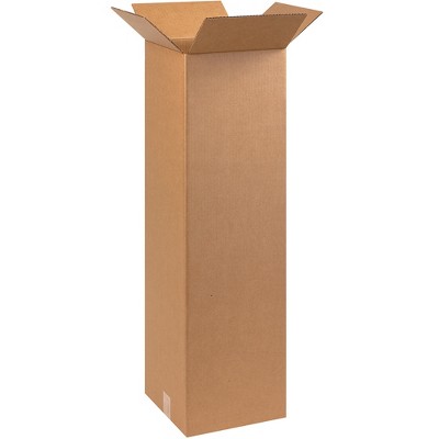 Box Partners Tall Corrugated Boxes 10" x 10" x 30" Kraft 25/Bundle 101030