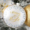 4.5"H Sullivans Christmas Text Ball Ornaments Set of 3  Multicolor - 2 of 3