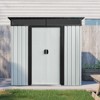 6' x 5' Outdoor Storage Shed, Garden Tool Metal Shed, Sliding Lockable Door Air Vents and Sloping Roof, for Backyard, Patio, Lawn - 3 of 4