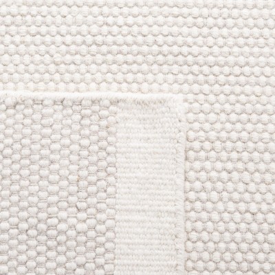 Ivory Hand-Knotted Wool 6' x 9' Rectangular Area Rug