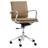 Morgan 20-24" Modern Faux Leather Office Chair in Tan - Brant House