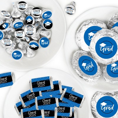 Big Dot of Happiness 2025 Blue Graduation Party Candy Favor Sticker Kit - 304 Pieces