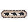 Earth Rugs Oval Stair Tread – American Bears Design, Rustic Braided Jute, 27"x8.25" Lodge-Style Accent - 2 of 3