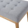 KWPZQEB Entryway Bench - Tufted Linen Fabric Bench for Bedroom, Modern Ottoman End of Bed, Padded Bench with Solid Wood Legs for Living Room - 4 of 4
