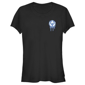 Juniors Womens Marvel Captain America Venom Infected Badge T-Shirt - 1 of 3