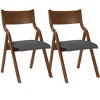 CAVINAS 18" Folding Dining Chair,Upholstery Chair for Dining Table,Foldable Armless Chairs,Set of 2 - 2 of 4