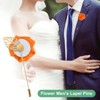 Unique Bargains Ribbon Alloy Outdoor Irregular Flower Lapel Pin 24 Pcs - 4 of 4