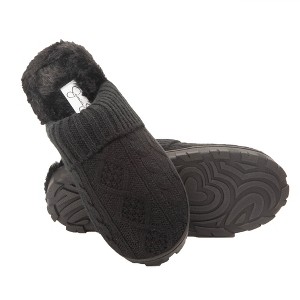 Jessica Simpson Womens Cable Knit Scuff Slippers - 1 of 4