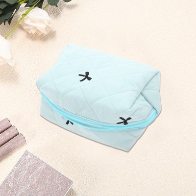 Unique Bargains Rectangle Bow Embroidery Makeup Bag