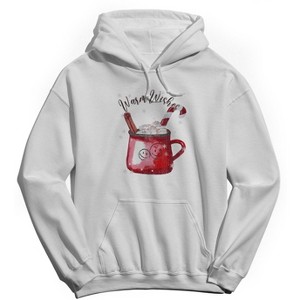 Rerun Island Men's Christmas Warm Wishes Long Sleeve Graphic Cotton Hoodie - 1 of 1