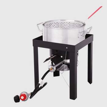 52 Quart Outdoor Turkey Fryer KIT Deep Steamer Food Boiler Pot Stand B –  XtremepowerUS