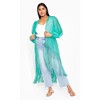 Women's Plus Size Calypso Fringe Jacket - lagoon | CITY CHIC - image 2 of 4