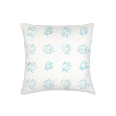 Aqua Shell Printed Linen Pillow 20x20 Target