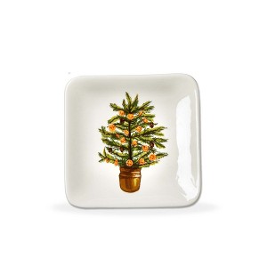tag Citrus Tree Decorative Trinket Dish - Green Everyday Bowl, 3.75" x 3.75" x 0.5", Easy Spot Clean - 1 of 2