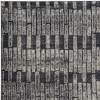 Gray and Black Geometric Power Loom Worn Faded Area Rug - 4 of 4