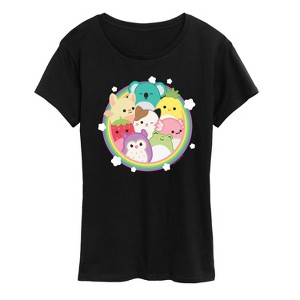 Women's - Squishmallows - Rainbow Circle Group Short Sleeve Graphic T-Shirt - 1 of 4
