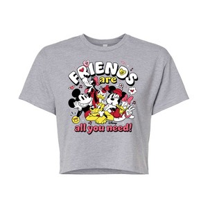 Women's - Disney - Friends Are All You Need Cropped Graphic T-Shirt - 1 of 4