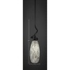 Toltec Lighting Capri 1 - Light Pendant in  Dark Granite with 5.5" Natural Fusion Shade - 2 of 2