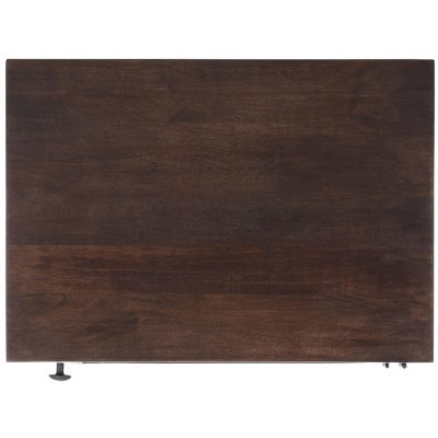 Thea Brown Carved Wood 1-Door Nightstand