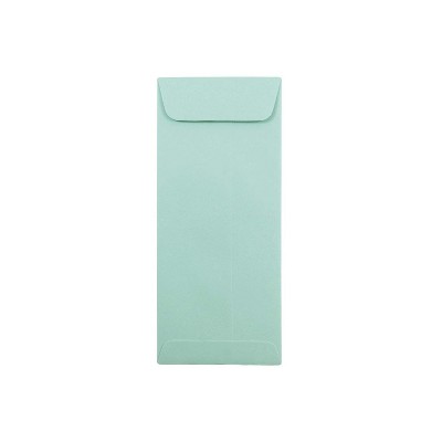 JAM Paper #10 Policy Business Envelopes 4 1/8" x 9 1/2" Aqua Blue 25/Pack (21520986)
